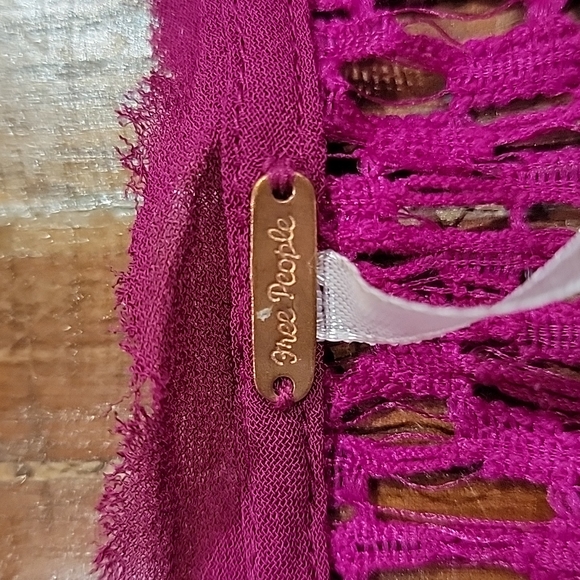 Free People Women's Lace Top - Pink XS - Picture 5 of 7